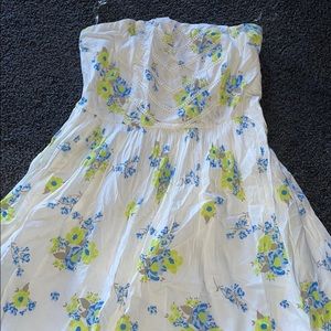 Strapless floral dress